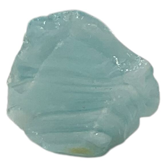 Satin Blue Layered Art Glass Cullet Glowing Manganese Slag Glass #5GM35 - Picture 3 of 8